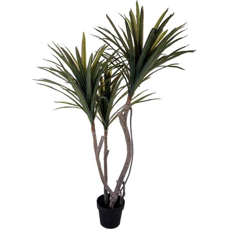 Pianta artificiale moderna Dracena Marginata in materiale sintetico da h 120 cm (1/4)
