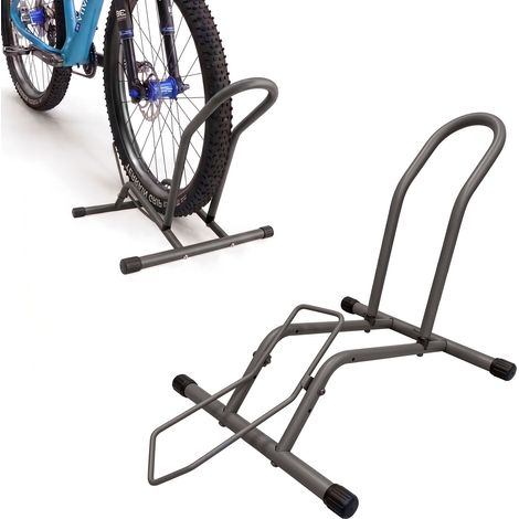 Relaxdays portabici, 16–29 pollici, larghezza pneumatico fino a 10,5 cm, anteriore/posteriore, 1 bici, antracite