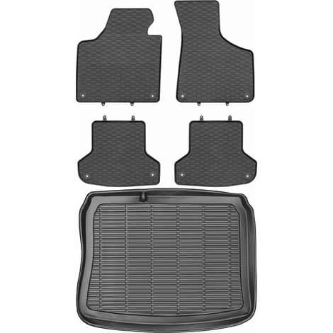 Set di tappetini in gomma per auto e tappetino per bagagliaio per Audi A3 II 8P Sportback dal 2003 al 2013. (1/5)