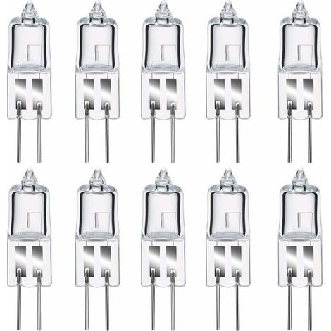 Ampoules Halogènes G4, Lampe de Base à Broche Halogène G4 12V 20W, 2800K Blanc Chaud Gradable G4 Lampe à Capsule Transparente Lot de 10 (1/5)
