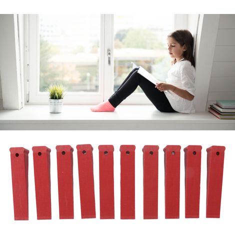 Set mit 10 Montagekeilen für Türen und Fenster, wiederverwendbaren Nivellierpads, Schnellpositionierungswerkzeugen aus Kunststoff und Zubehör für die Tür- und Fenstermontage. (1/5)