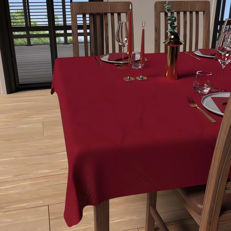 Nappe rectangle anti-tâches 150x250 cm LUXURY rouge, par Soleil d'Ocre