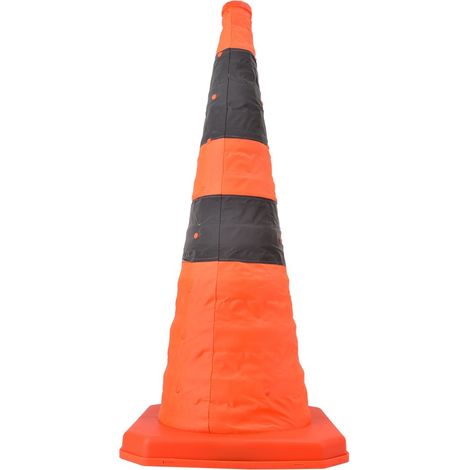Cônes de signalisation routière pliables de haute qualité de 70 cm avec bande réfléchissante de sécurité (1/5)