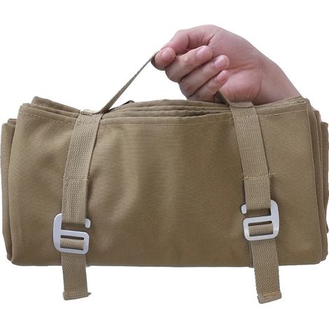 Couverture de pique-nique, imperméable, en tissu Oxford durable, Kaki (1/2)