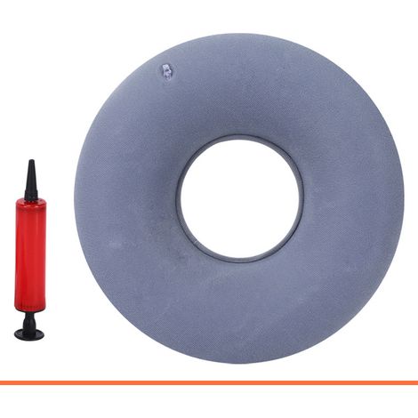 (gris)Coussin de siège Gonflable en Polyester, pour hémorroïdes, douleurs au Coccyx, Grossesse. (1/4)