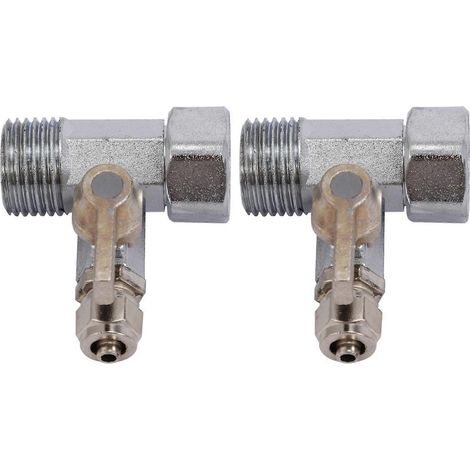 Umkehrosmose-Wasseranschlussadapter (2x) – 1/2 Zoll auf 1/4 Zoll Kugelhahn – Silber (1/5)