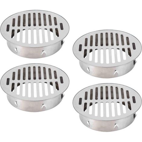 Lot de 4 grilles d évacuation de sol de 160 mm rondes en (1/5)