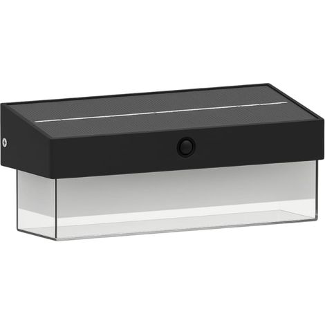 Applique solare LED Lampada da esterno con sensore di movimento IP54 1000lm luce fredda 6000K 3 modalità crepuscolare ricarica solare (1/5)