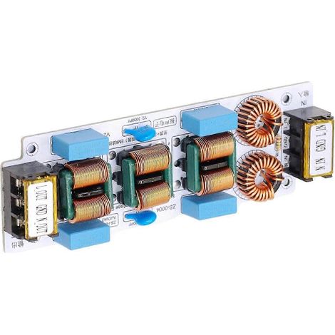 Filtre anti-parasites électromagnétiques fin à 4 étages, compatible 110-250 V avec équipements audio/vidéo, courant 6 A/10 A, multicolore (1/5)