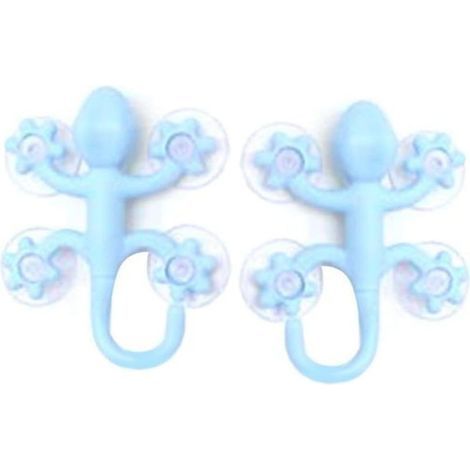 Childrens Coat Hooks 2pc Gecko Shape Wall Hook Hanger with 4 Suction Cup for Nursery Bedroom Key Umbrella Towel Cap Coat Holder