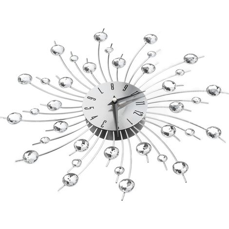 Horloge murale vintage en fer forgé, silencieuse (sans tic-tac), décorative pour chambre, cuisine ou bureau. (1/5)