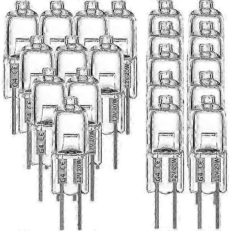 Lot de 2 ampoules halogènes G4 10 W 12 V blanc chaud (1/5)