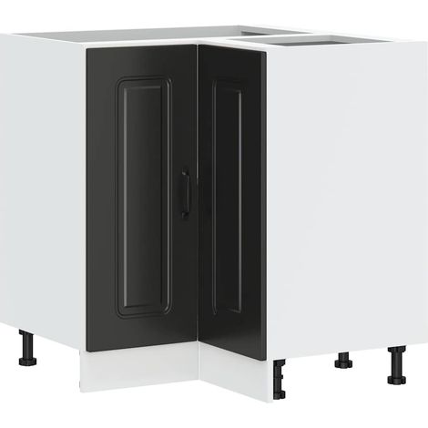 Maison Exclusive - Mobile Base ad Angolo Cucina Kalmar Nero in Legno Multistrato