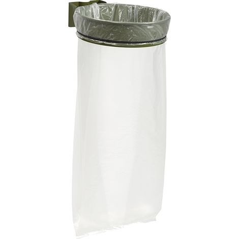 Support sac sans couvercle Ecollecto essentiel - 110l - vert olive - RAL 6003 (1/4)