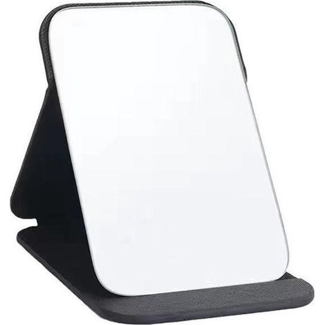 16 Miroir table pliable similicuir 15,5×20,5cm support portable bureau coiffeuse compact élégant stable (1/5)