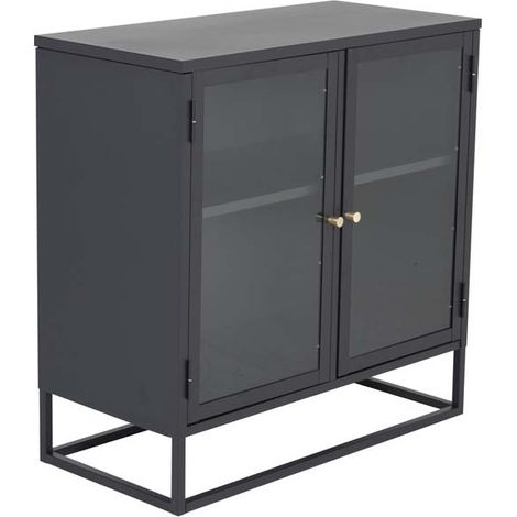 Bakal Sideboard 2 Glastüren, 2 Ablagen, schwarz. (1/5)