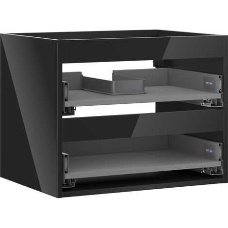 Mexen Box-A Korpus Waschtischunterschrank 60 cm, 2 Schubladen, Schwarz Hochglanz - 91AX0-0600-470-2-70 (1/5)