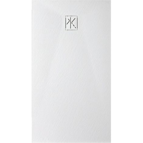 Piatto doccia in resina effetto pietra tagliabile colore bianco opaco 160 x 70 cm Kinedo PIETRAVIVA PIPIV241670BM  Bianco opaco