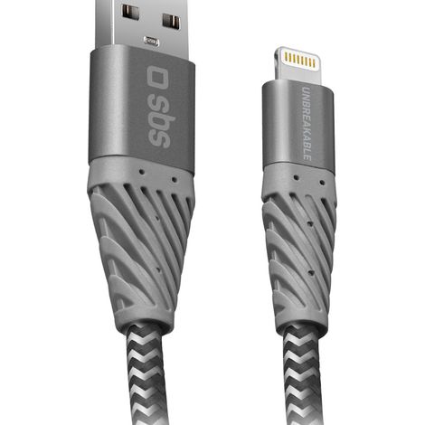 SBS TECABLEUNRELIG2GK Lightning-Kabel 2 m Schwarz, Grau (1/2)