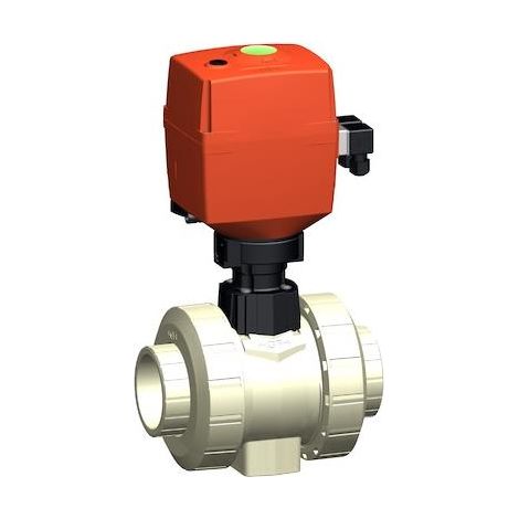 Vanne à bille GF 180 PP/EPDM 24V d 75 manchon