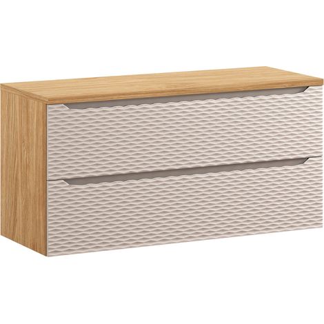 Mobile bagno senza lavabo Elora beige e marrone 120cm (1/5)