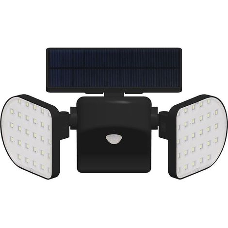 56 lampes solaires LED pour espaces extérieurs, étanches (IP65), projecteur solaire avec détecteur de mouvement, applique murale solaire sans fil, AquaForge (1/5)