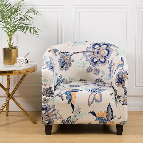 Housse De Fauteuil Extensible Housse De Chaise Imprimé Amovible Lavable Housse De Canapé Modern Revêtement De Fauteuil Pour Comptoir De Bar Salon Salle À Manger Réception Bureau (29) (1/5)