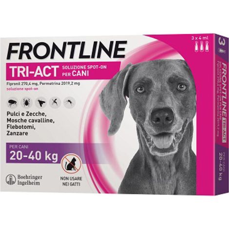 FRONTLINE TRI-ACT 20-40 KG 3 PIPETTE- FRONTLINE- 1,0 pz