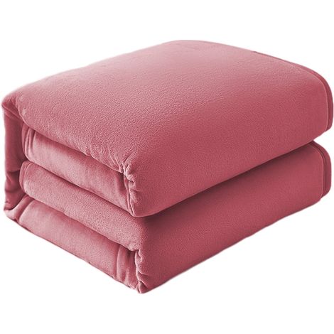 Couverture - Plaid Doux En Peluche - 120 x 200 cm - Pour Canapé Fauteuil Lit Camping Pique-Nique Voyage - Usage Toutes Saisons - 1 Pièce (1/5)