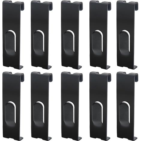 10 pièces Crochets de suspension en métal pour panneau grillagé, crochets à encoche pour panneau de vitrine, crochets pour cadres, accessoires pour panneau grillagé en métal pour magasin (1/5)
