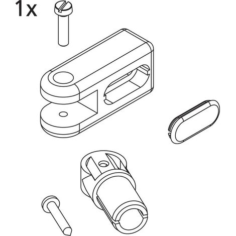 Kermi Stabilisierung Wand Set, EBRA014, Silber Hochglanz, 2534458
