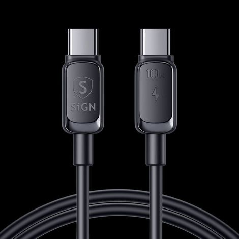 Usb C Zu Usb C Kabel 100 W 1 2 M Schwarz