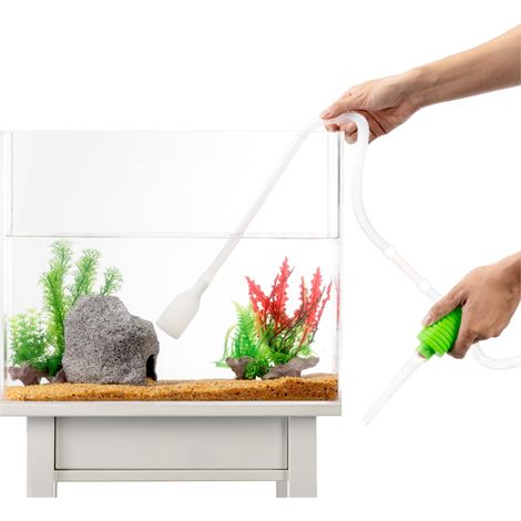 Luigi's Aspirateur Aquarium - Kit Pompe pour Nettoyage Aquarium - Siphon Puissant pour Vidange Complète - Accessoires Aquarium - Pompe a Siphonner Eau avec Filtre à Gravier (1/5)