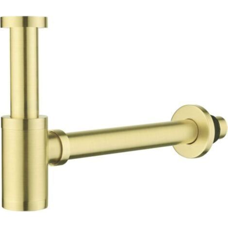 Siphon de Lavabo en Acier Inox Siphon pour vasque et lavabo Laiton Siphon de Lavabo, Universel Syphon Design 1 1/4 x 32mm, Rglable Anti Odeur Dore, Or Bross (1/5)