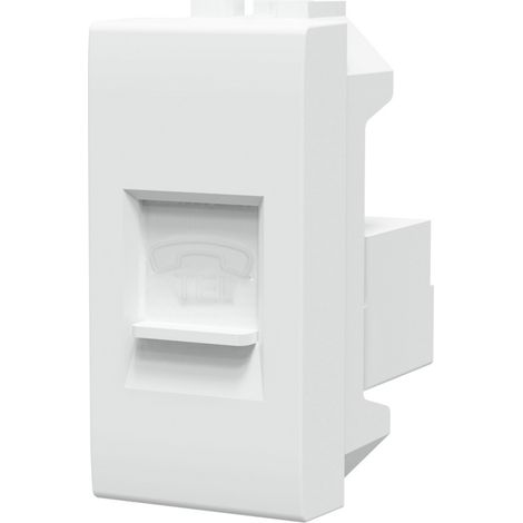 Presa Telefonica RJ11 bianca compatibile anche con BTicino Livinglight