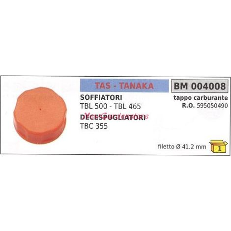Tapón de llenado de combustible motor soplador TAS TBL 500 TBL 465 004008