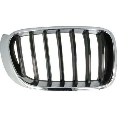 Grille de calandre avant droite contour chromé et lames noire BMW X3 2 F25 phase 2 2014-2017