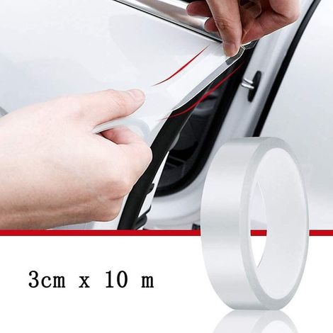x 10 cm transparente Folie für Autos, Motorräder und Fahrräder – Selbstklebend, Lackschutz, Türkanten- und Felgenschutz – PHWJ (1/5)