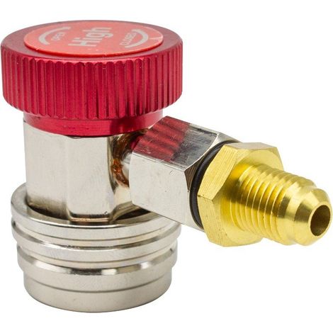 Conector rapido con valvula de paso de alta presion para aire acondicionado (1/5)