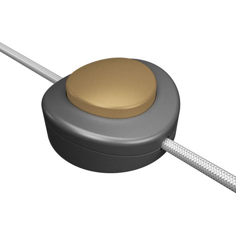 creative cables -  Interruttore unipolare rompifilo a pedale Creative Switch titanio satinato