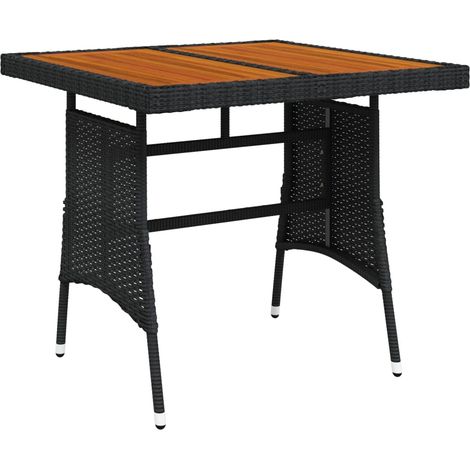 Maison Exclusive - Gartentisch Schwarz 70x70x72 cm Poly Rattan &