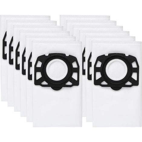 12 sacs d'aspirateur KFI 357 pour Kärcher KWD1, KWD2, KWD3, WD2 Plus, WD3, SE 4001, SE 4002, SE 4, SE 4 Plus Aspirateur, 2.863-314.0 (1/5)