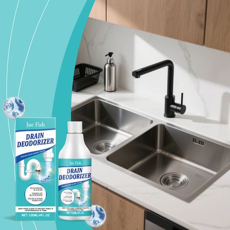 Abflussreiniger, entfernt Schmutz und Flecken, erfrischt und befreit Küchen- und Badezimmerabflüsse – 120 ml -- DE (1/5)