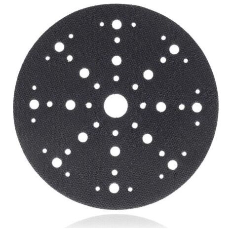 Schutzpad mit selbstklebender Klettfläche, 150 mm, mit 49 Löchern für Festool-Schleif- und Polierplatten – zum Schutz des Klettbands (1/4)