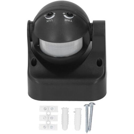 Interrupteur à Détecteur de Mouvement Infrarouge PIR, Boîtier ABS Étanche, Sans Rayonnement, 110‑240V AC, Noir (1/5)