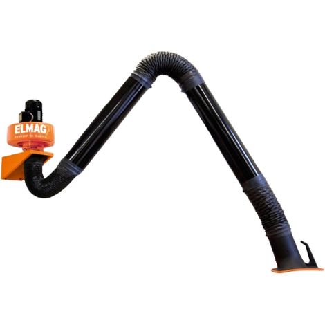 Kit d'extraction avec bras d'aspiration de 4 m en version tubulaire