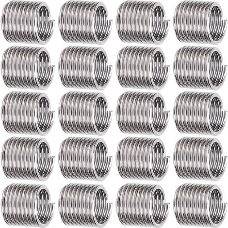 Lot de 50 inserts filetés en acier inoxydable, bague de conversion hélicoïdale M1/4x28x1,5D, vis de fixation pour réparation (1/5)