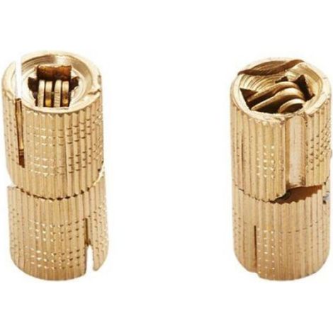 Charniere Cylindrique Invisible - Laiton - Diamètre 10 mm - Ouverture 180° - Charge Max 8 kg pour 2 Pièces - Lot de 4 (1/4)