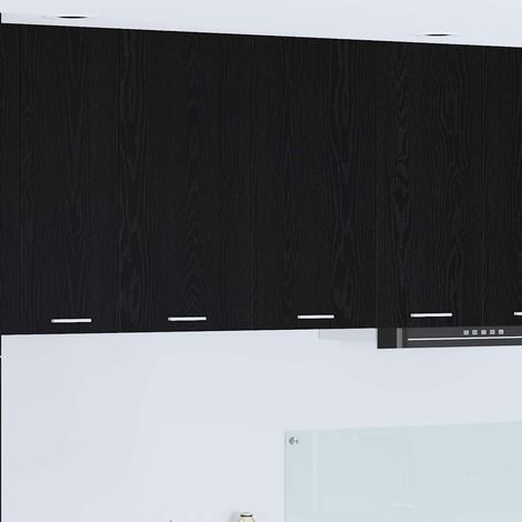 Hängeschrank Schwarz Eichen-Optik 80 x 31 x 80 cm Holzwerkstoff