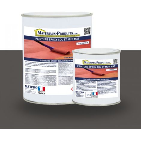 Peinture époxy sol et mur Mat - 1 Kg Gris basalte - MATPRO (1/5)